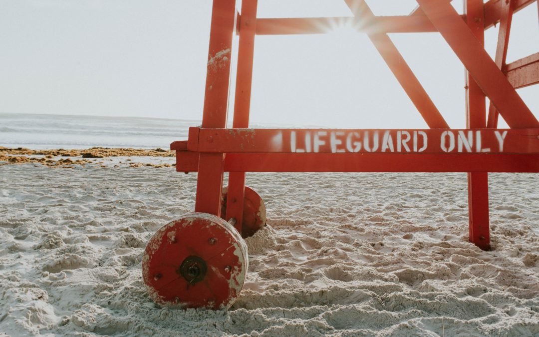 Closeup view of the lifeguard station, a summer job that can prepare you for real life.
